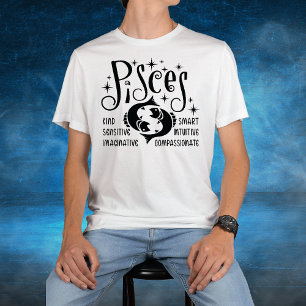Pisces Zodiac Sign Horoskop Persönliche Merkmale T-Shirt