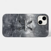 Pisces Zodiac Sign im Grunge-Stil Case-Mate iPhone Hülle (Rückseite (Horizontal))