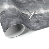 Pisces Zodiac Sign im Grunge-Stil Geschenkpapier (Rolleneckpunkt)