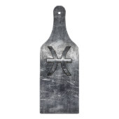 Pisces Zodiac Sign im Grunge-Stil Schneidebrett (Vorderseite)