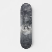 Pisces Zodiac Sign im Grunge-Stil Skateboard (Vorne)