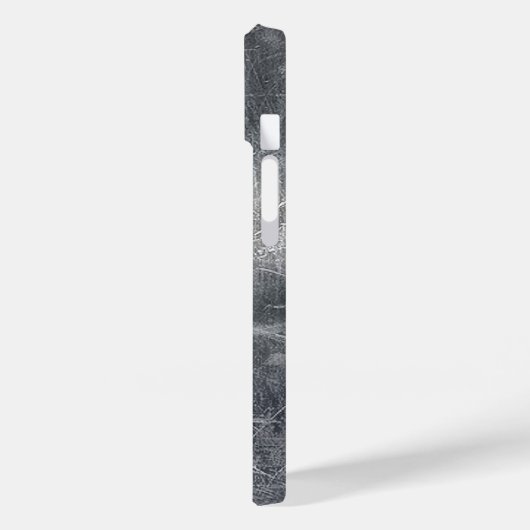 Pisces Zodiac Sign in Grunge Silver Steel Style Case-Mate iPhone Hülle (Rückseite / Links)