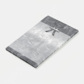 Pisces Zodiac Sign in Grunge-Stahl-Dekoration Post-it Klebezettel (angewinkelt)