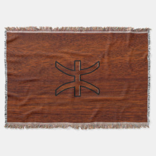 Pisces Zodiac Sign in Mahogany Wood Style Decke