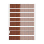 Pisces Zodiac Sign in Mahogany Wood Style Rundum-Adressaufkleber (Bogen)