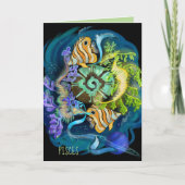 Pisces Zodiac Sign Karte (Vorderseite)