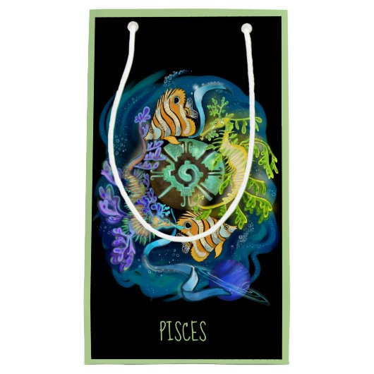 Pisces Zodiac Sign Kleine Geschenktüte (Vorderseite)