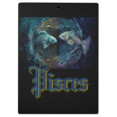 Pisces Zodiac Sign Klemmbrett (Rückseite)