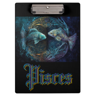 Pisces Zodiac Sign Klemmbrett