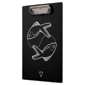 Pisces Zodiac Sign Klemmbrett (Links)