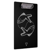 Pisces Zodiac Sign Klemmbrett (Rechts)