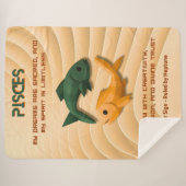 Pisces Zodiac Sign Modern 3D Astrology Design Sherpadecke (Vorderseite (Horizontal))