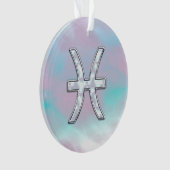 Pisces Zodiac Sign Mother Pearl Style Ornament (Vorderseite)