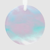 Pisces Zodiac Sign Mother Pearl Style Ornament (Rückseite)