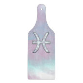 Pisces Zodiac Sign Mother Pearl Style Schneidebrett (Vorderseite)