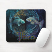 Pisces Zodiac Sign Mousepad (Mit Mouse)
