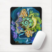 Pisces Zodiac Sign Mousepad (Mit Mouse)