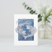 Pisces Zodiac Sign Postcard Postkarte (Stehend Vorderseite)