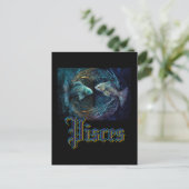 Pisces Zodiac Sign Postcard Postkarte (Stehend Vorderseite)