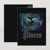 Pisces Zodiac Sign Postcard Postkarte (Vorne/Hinten)