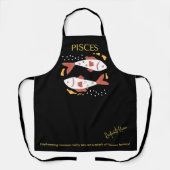Pisces Zodiac Sign & Quote Modernes elegantes Gesc Schürze (Vorderseite)