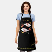 Pisces Zodiac Sign & Quote Modernes elegantes Gesc Schürze (Getragen)