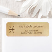 Pisces Zodiac Sign - Rücksendeadressen-Aufkleber (Insitu)