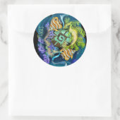 Pisces Zodiac Sign Runder Aufkleber (Tasche)