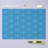 Pisces zodiac sign sea blue modern seidenpapier (Handwerk)