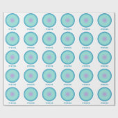 Pisces Zodiac Sign Stilvolle Gradient Geschenkpapier (Flach)