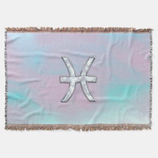 Pisces Zodiac Sign Stilvolle Mutter von Pearl Decke (Vorderseite)