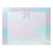 Pisces Zodiac Sign Stilvolle Mutter von Pearl Notizblock (Vorderseite)