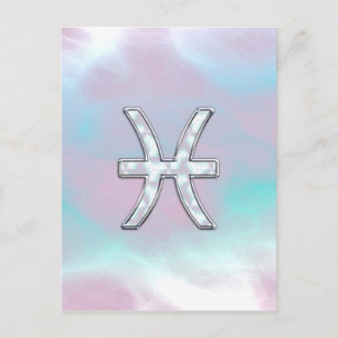 Pisces Zodiac Sign Stilvolle Mutter von Pearl Postkarte