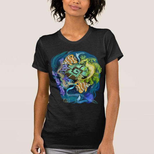 Pisces Zodiac Sign T-Shirt (Vorderseite)