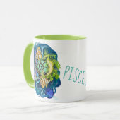 Pisces Zodiac Sign Tasse (Vorderseite Links)