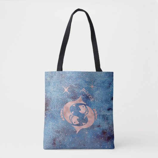 Pisces Zodiac Sign Tote Bag Tasche (Vorderseite)