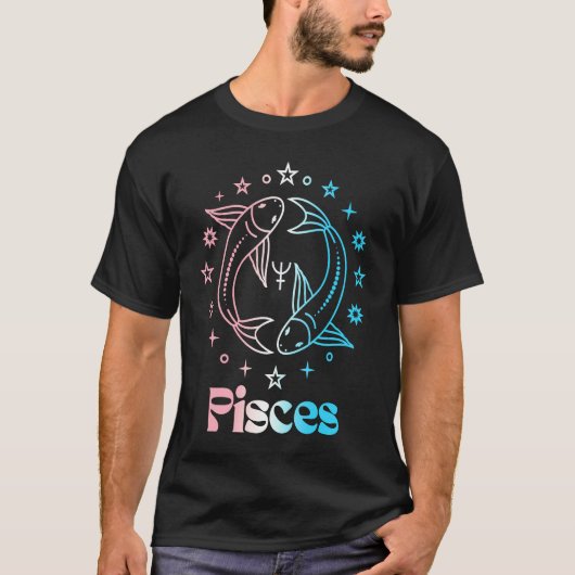 Pisces Zodiac Sign Trans Transgender Astrology LGB T-Shirt (Vorderseite)