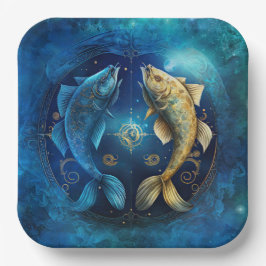 Pisces Zodiac Sign Watercolor Design Pappteller