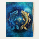 Pisces Zodiac Sign Watercolor Design Planer (Rückseite)