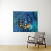 Pisces Zodiac Sign Watercolor Design Wandteppich (Beispiel (Horizontal))