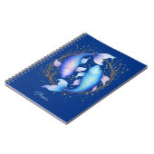 Pisces Zodiac Sign, zwei graceful Koi Fisch Notizblock (Linke Seite)