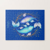 Pisces Zodiac Sign, zwei graceful Koi Fisch Puzzle (Horizontal)