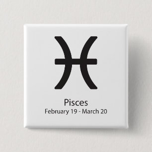 Pisces zodiac signe 19. Februar - März 20 Button