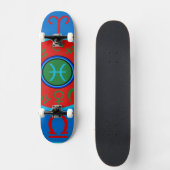 Pisces Zodiac Skateboard (Vorderseite)