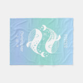 Pisces Zodiac Star Name Birthdate Blue Baby Fleecedecke (Vorderseite (Horizontal))