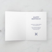 Pisces Zodiac Star Sign Custom Geburtstag Karte (Innenseite)