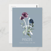 Pisces Zodiac Star Sign Postkarte (Vorne/Hinten)