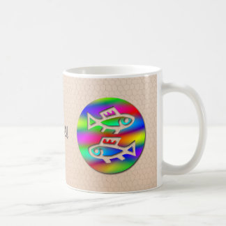 Pisces Zodiac Star Sign Rainbow Fish Ceramic Tea Kaffeetasse