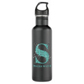 Pisces Zodiac Star Signatur Astrologie Wasser Flas Edelstahlflasche (Vorderseite)