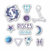 Pisces Zodiac Sticker Collection (Vorderseite)